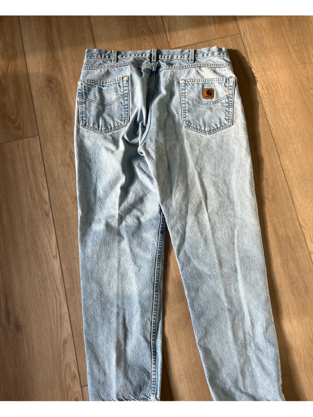 Vintage Carhartt Men's Light Wash Denim Jeans